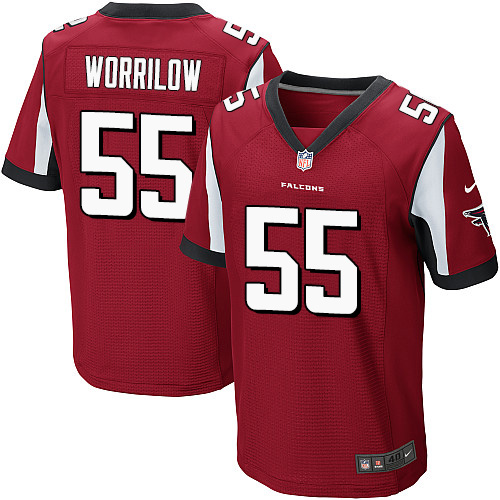 Men's Elite Paul Worrilow Nike Jersey Red Home - #55 NFL Atlanta Falcons